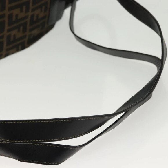 FENDI Zucca Canvas Backpack Black Brown Auth 134435 - Picture 8 of 16